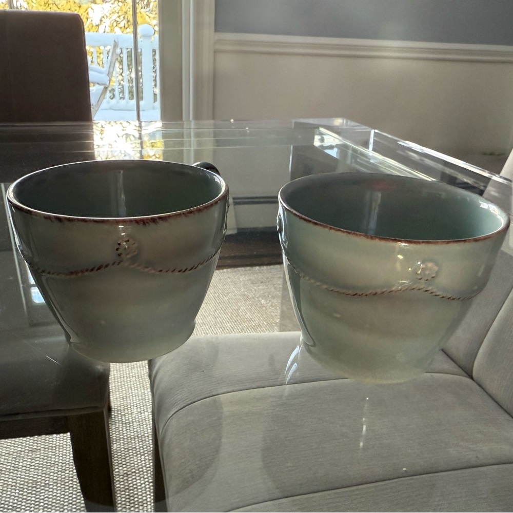 Pair of Juliska Berry and Thread Antique Ceramic Mugs